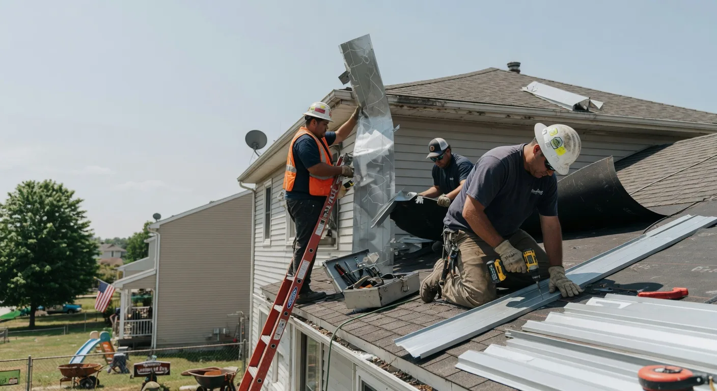 Storm Damage Metal Roof Repair in National City, MI